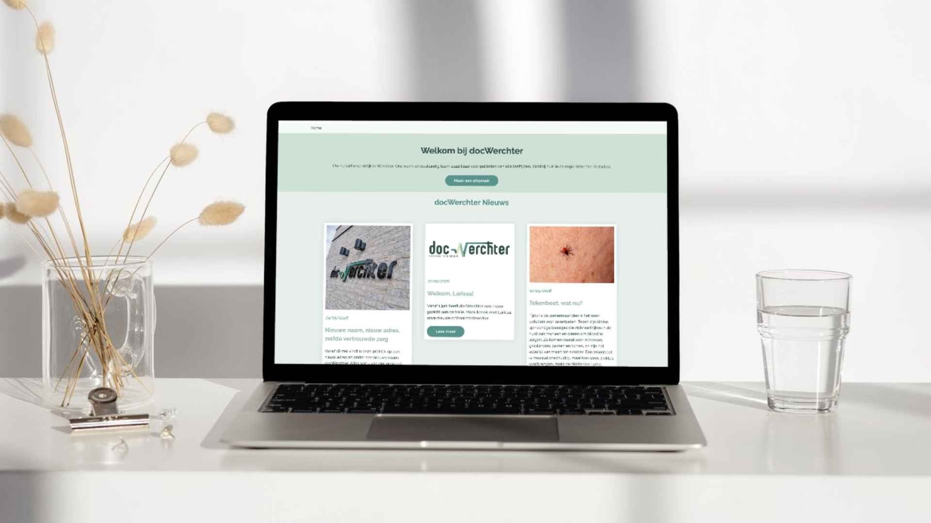 docWerchter: website voor huisartsenpraktijk in Werchter op laptop, webdesign door zuly.be website voor huisartsenpraktijk docWerchter in Werchter op laptop, webdesign door zuly.be